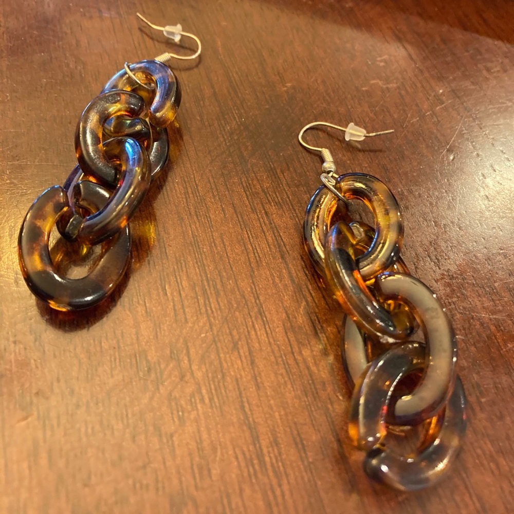 Leopard Print Dangle Earring Set - Picture 2 of 2